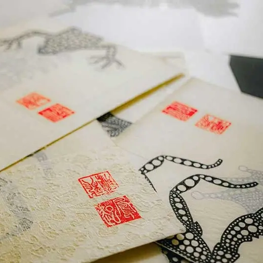 Japanese stamps by Eva Gorobets